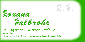 roxana halbrohr business card